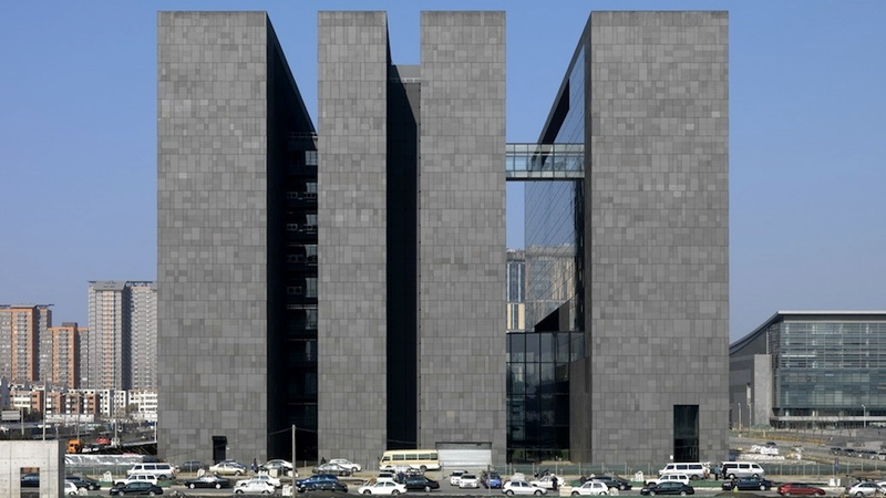 Illustration for article titled Buildings Designed to Look Like Barcodes